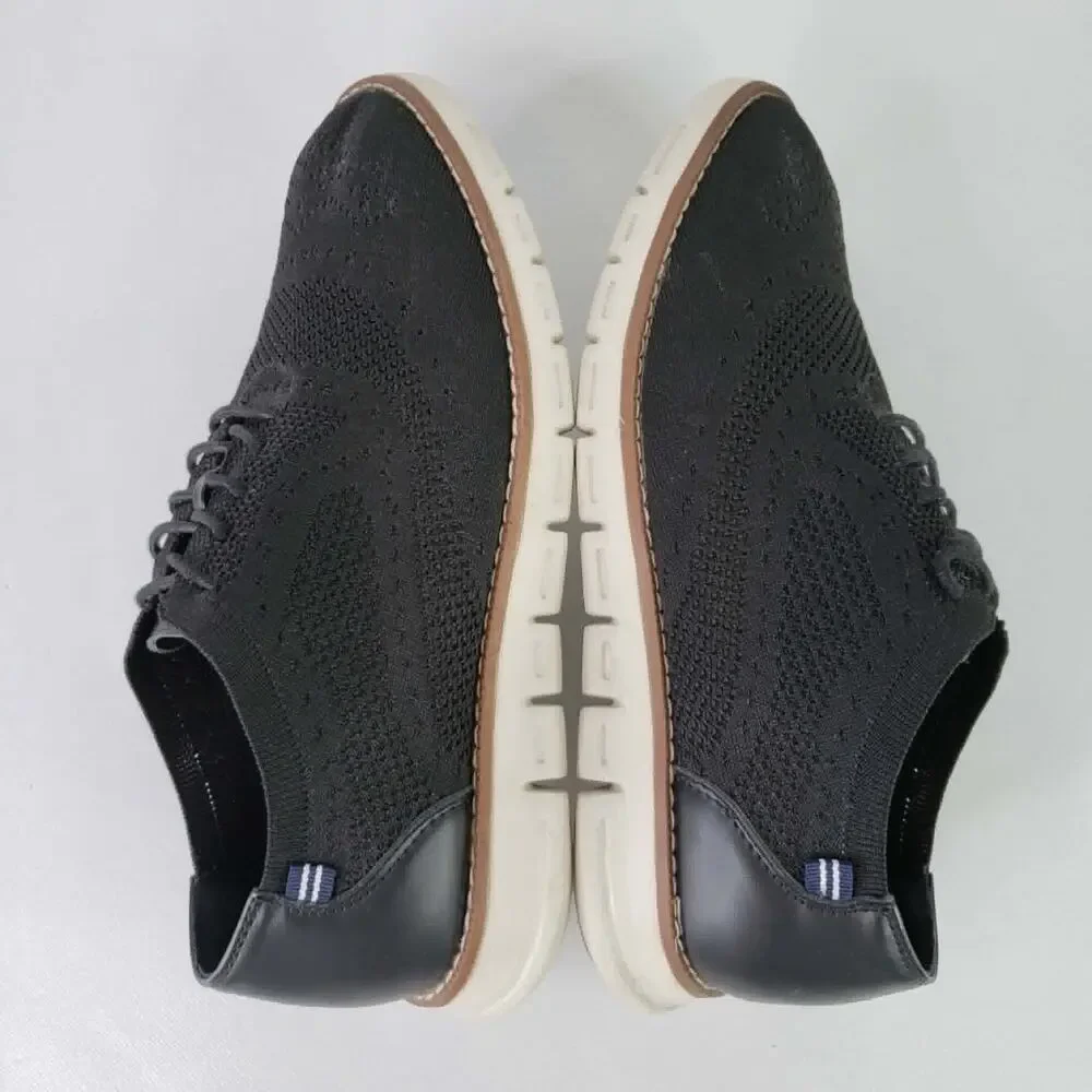 Nautica Men's Wing-Deck Oxford Shoe Sneaker Size 11 Black Knit Lightweight